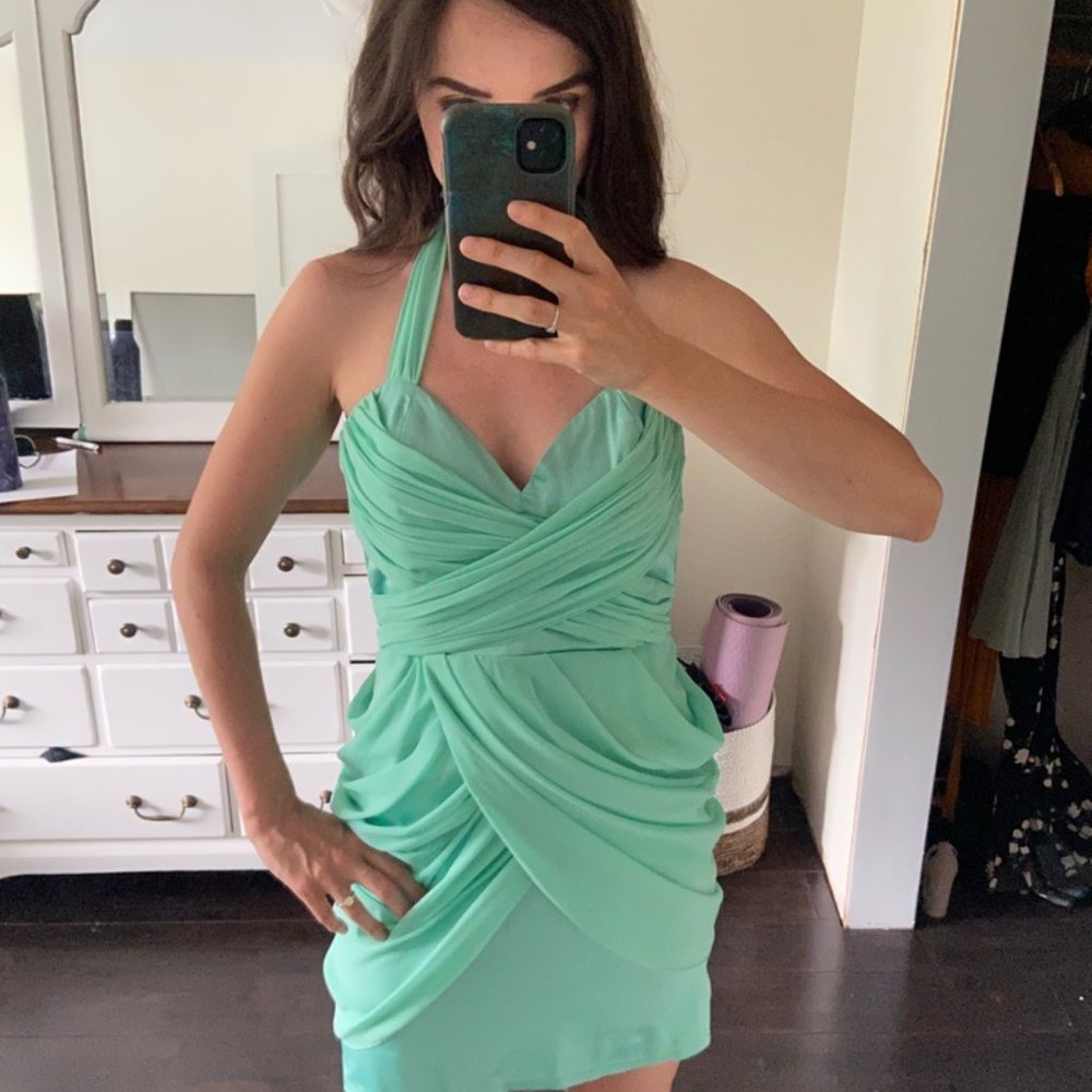 Tiffany Blue Prom Dress - Picture 3 of 5